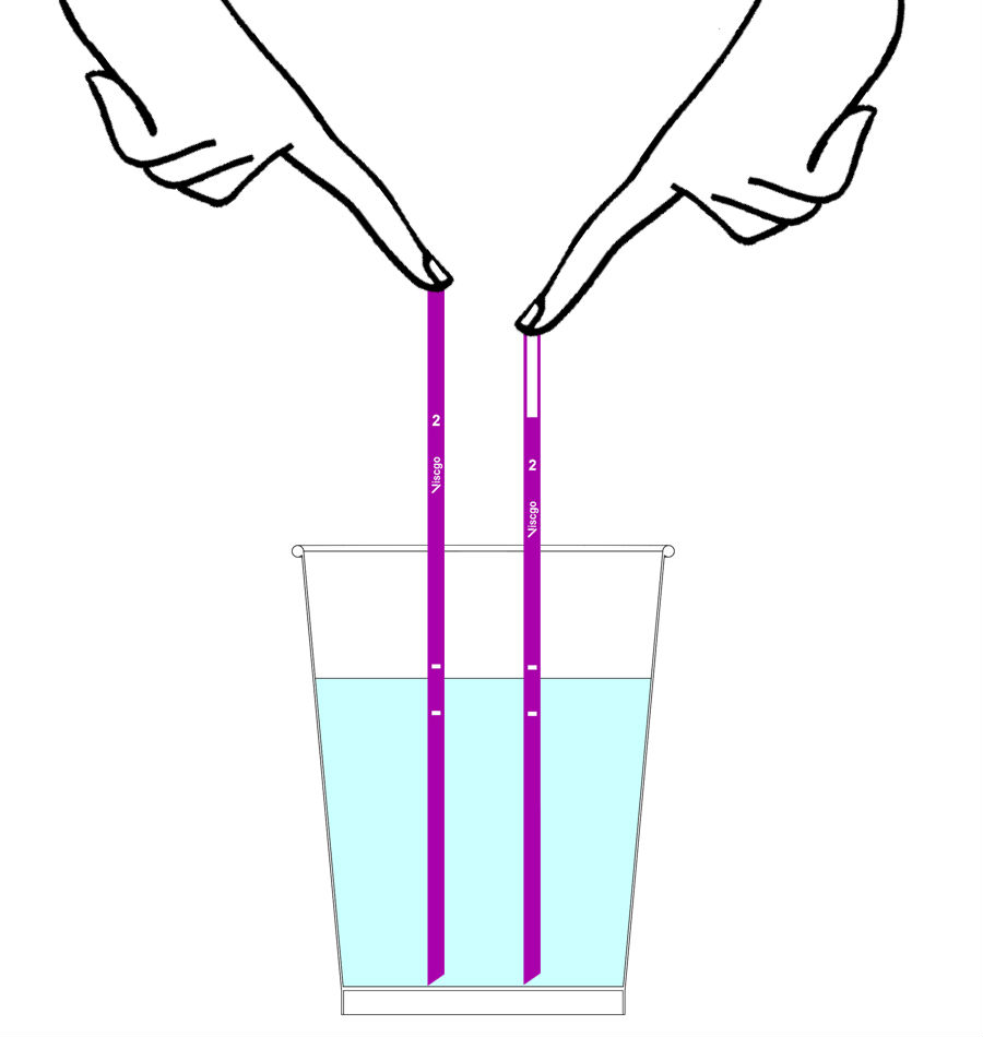 Place Level 2 Mildly Thick sticks in drink