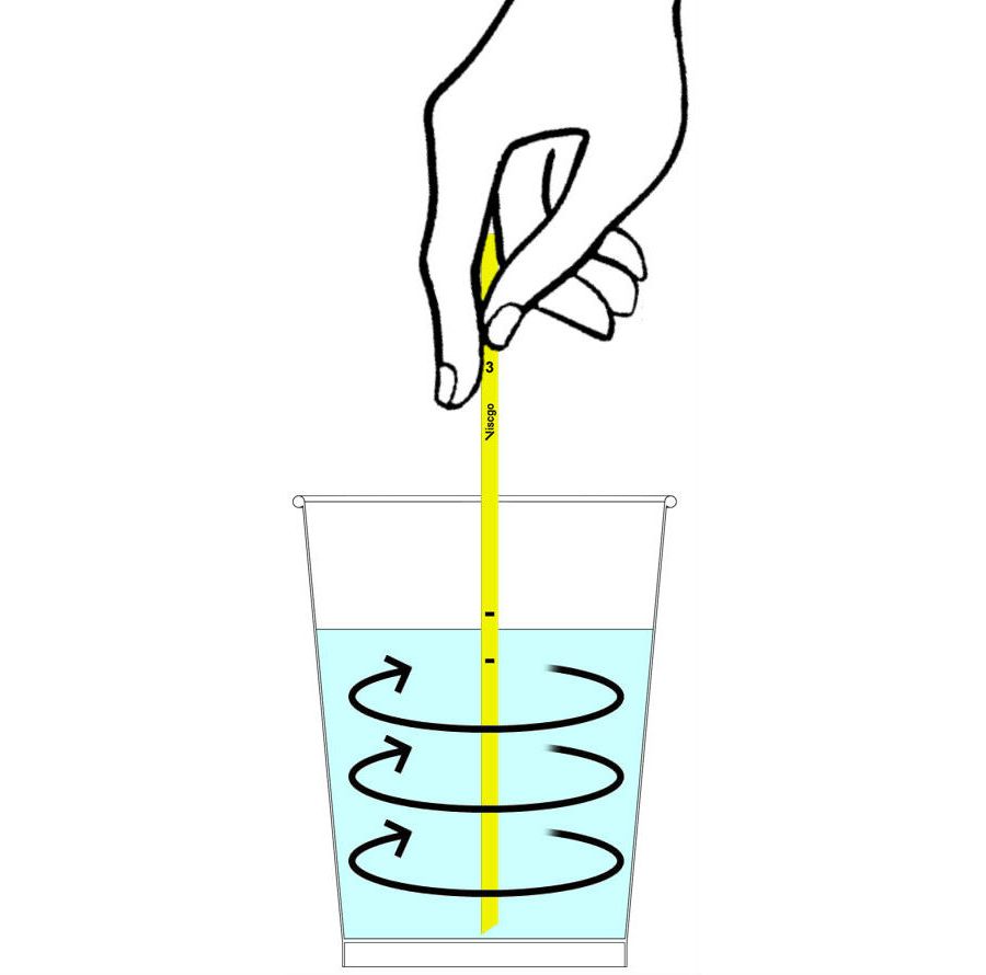 stir drink with Level 3 Moderately Thick Viscgo stick