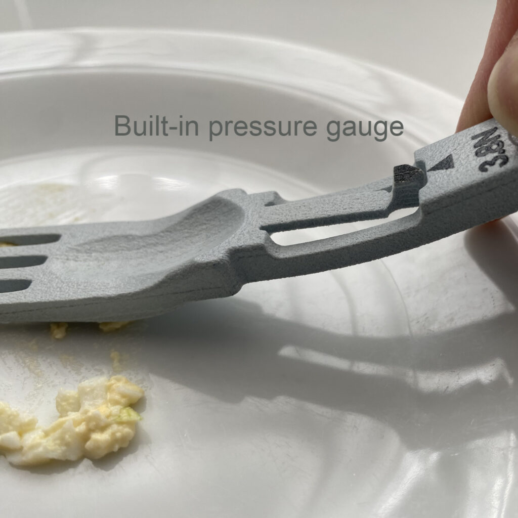Viscgo Food Consistency Test Fork with built-In pressure gauge 2